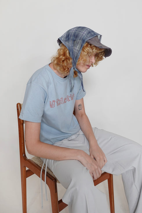 【RESTOCK】SHEER CHECK SCARF -BLUE-